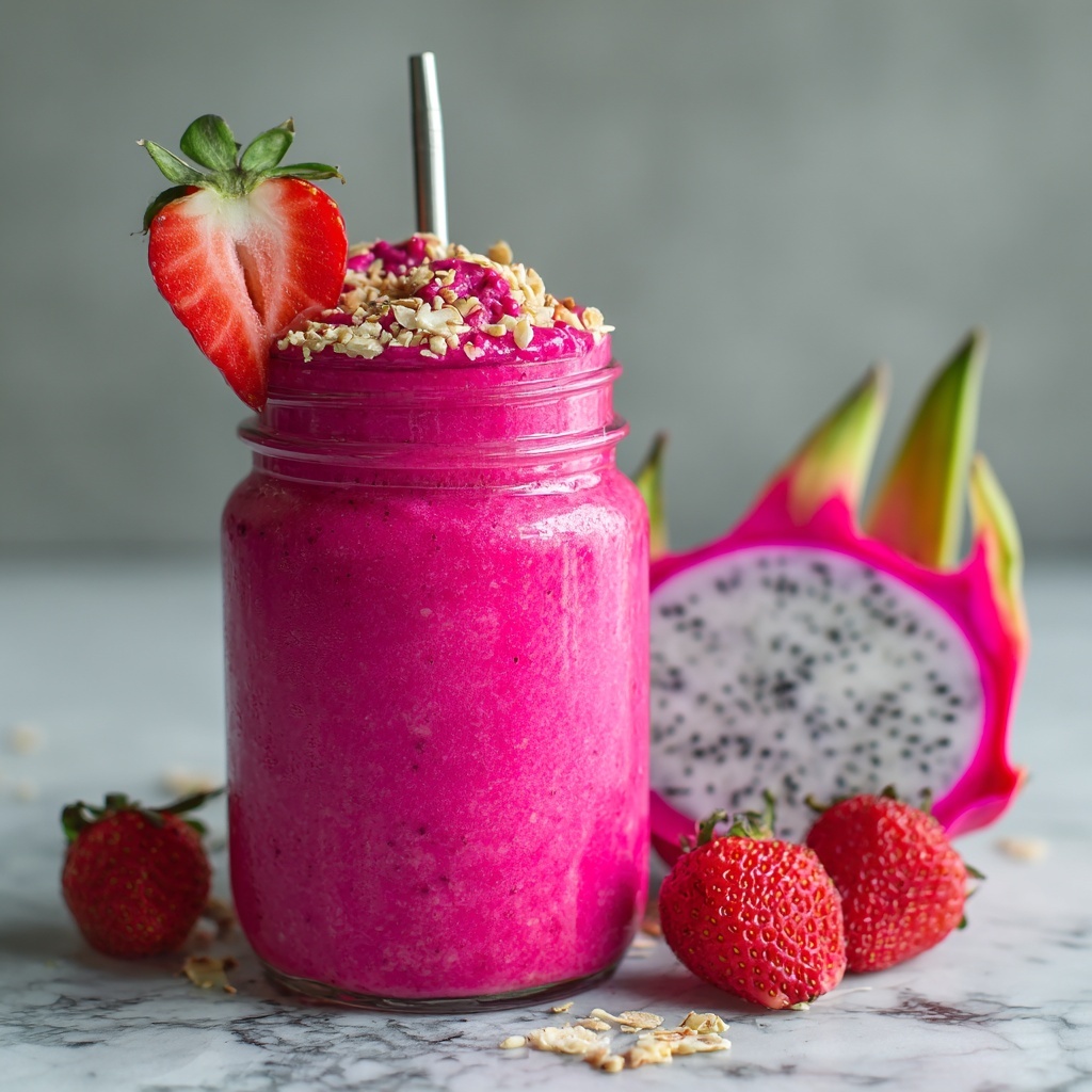 Strawberry Pitaya Power Smoothie Recipe - Recipe Image
