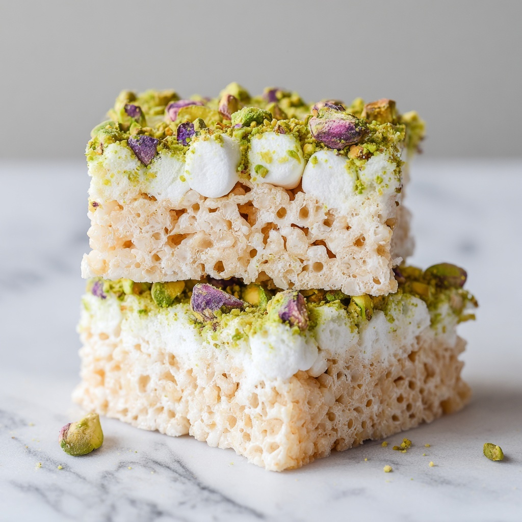 Pistachio Rice Krispie Treats Recipe - Recipe Image