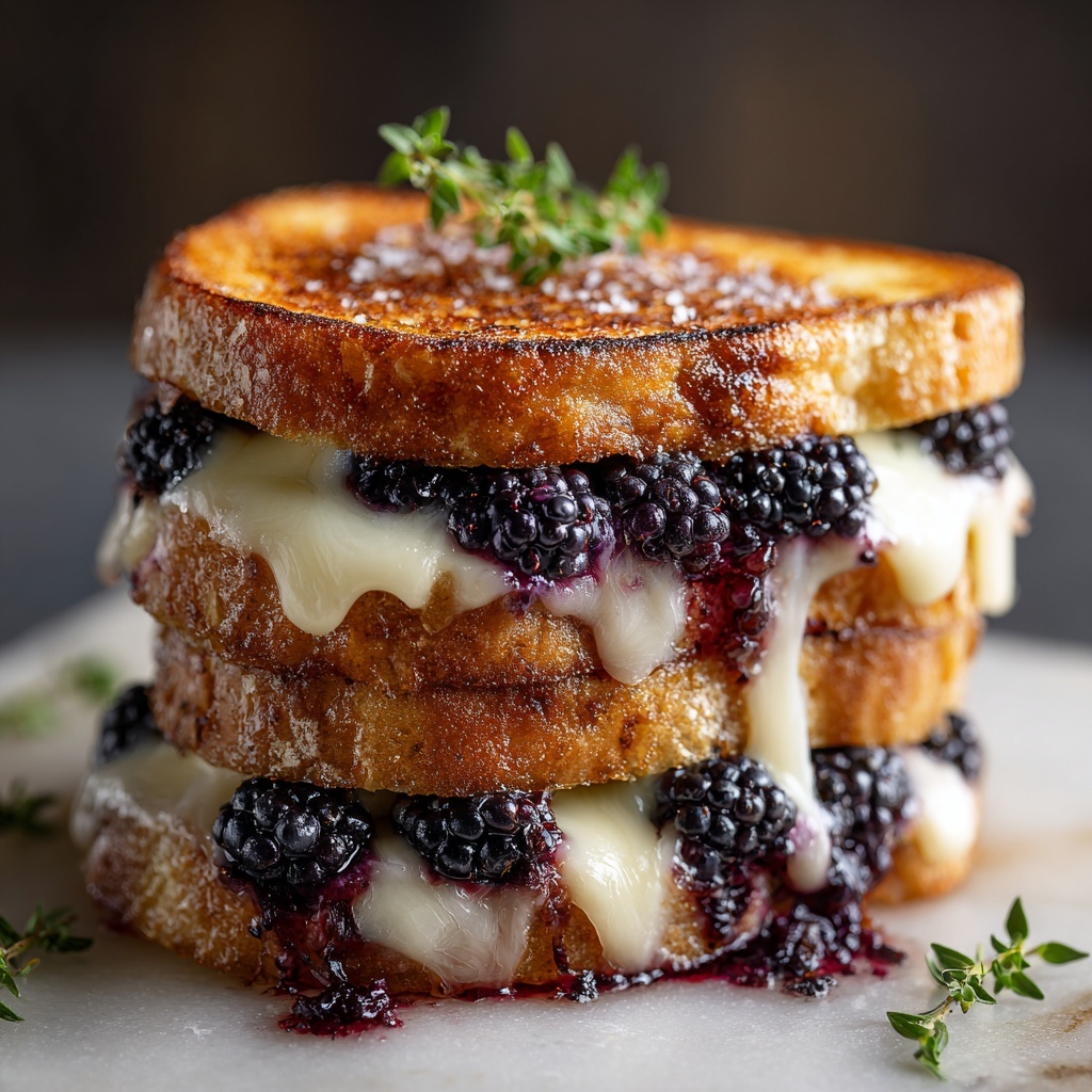 Blackberry Balsamic & Brie Grilled Cheese Recipe - Recipe Image
