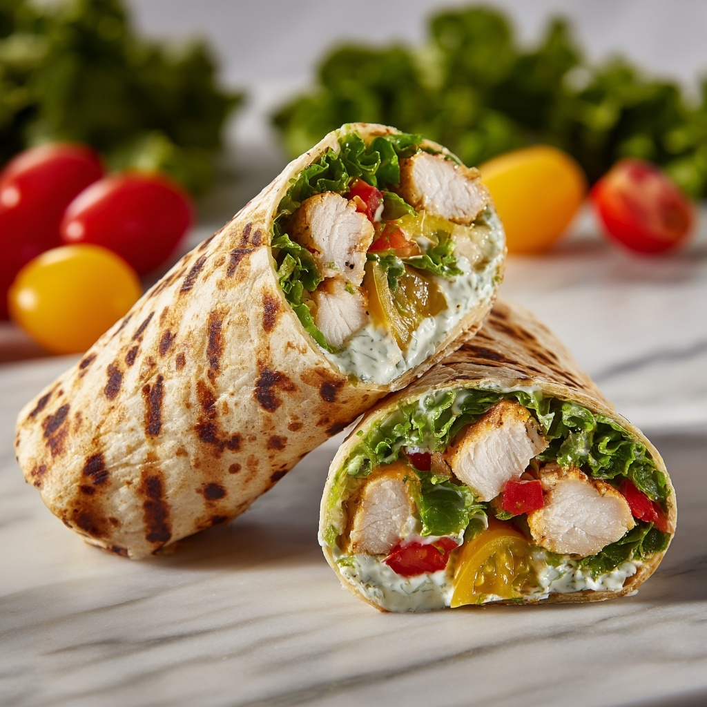 Crunchy Grilled Chicken Wrap Recipe - Recipe Image