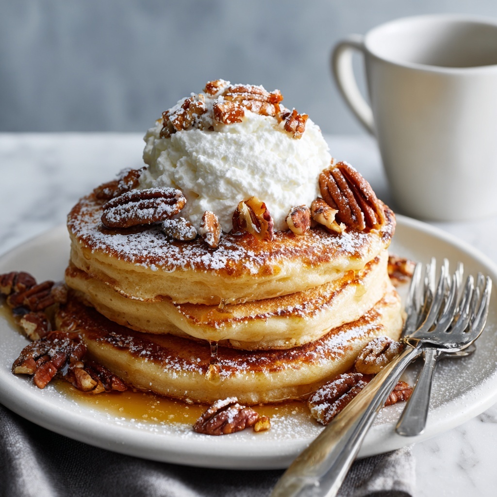 Sweet Potato Pancake Stacks with Mascarpone and Candied Pecans Recipe - Recipe Image