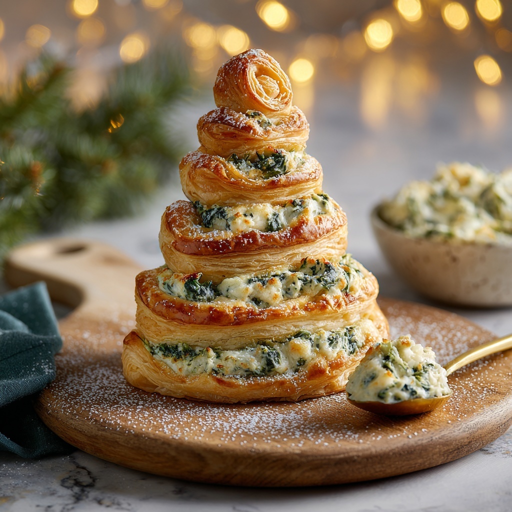 Christmas Tree Spinach Dip Breadsticks Recipe - Recipe Image