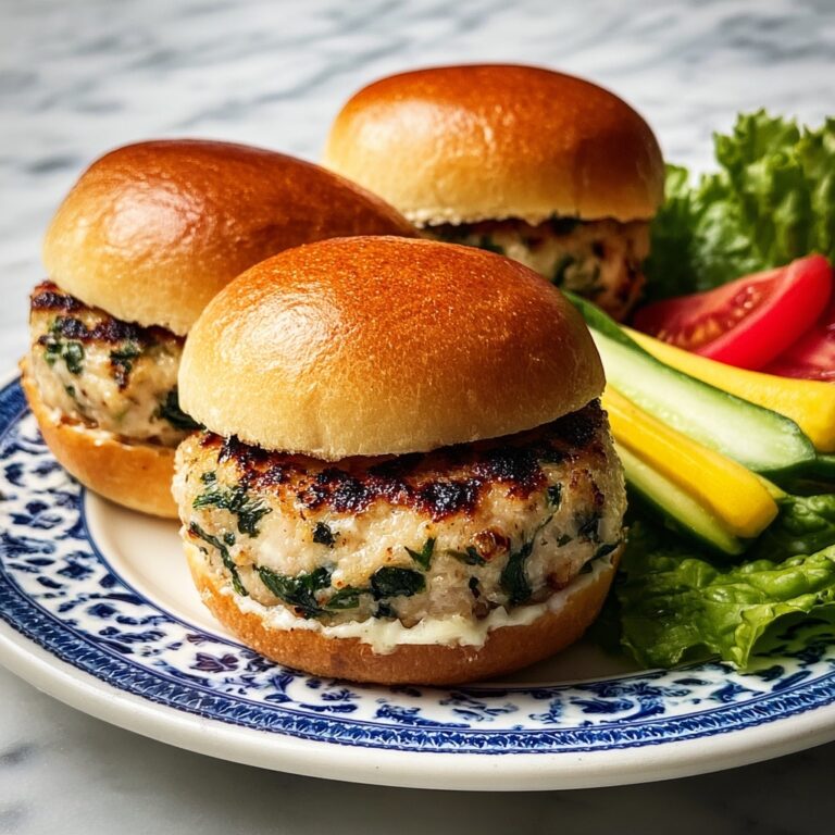White Cheddar Spinach Chicken Burgers Recipe