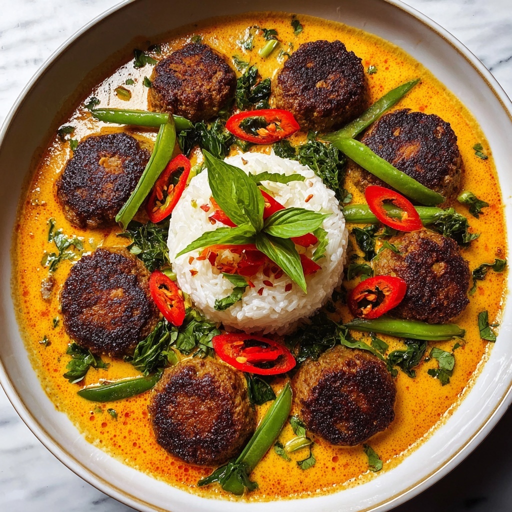 Thai Chicken Meatballs in Coconut Curry Recipe - Recipe Image