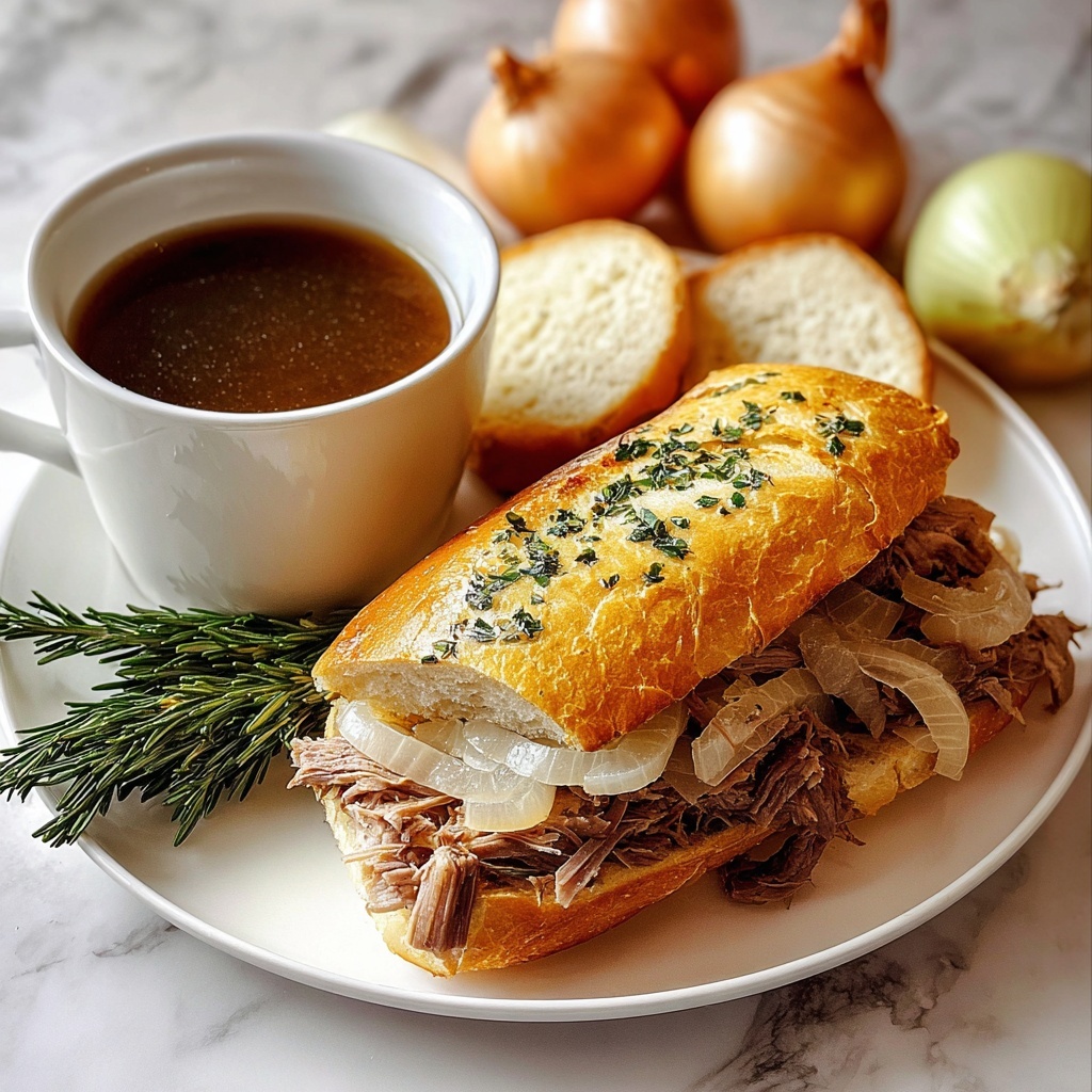 Savory Roasted French Dip Sandwich Recipe - Recipe Image