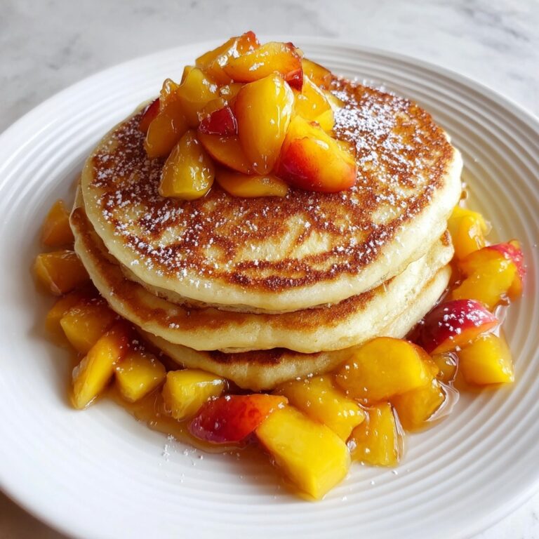 Cinnamon Peach Pancakes Recipe