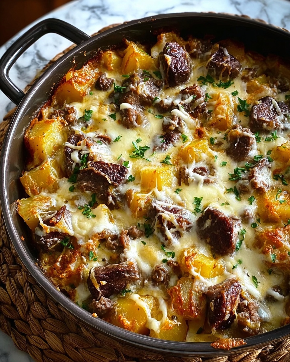 Cowboy Steak and Potato Casserole Recipe - Recipe Image