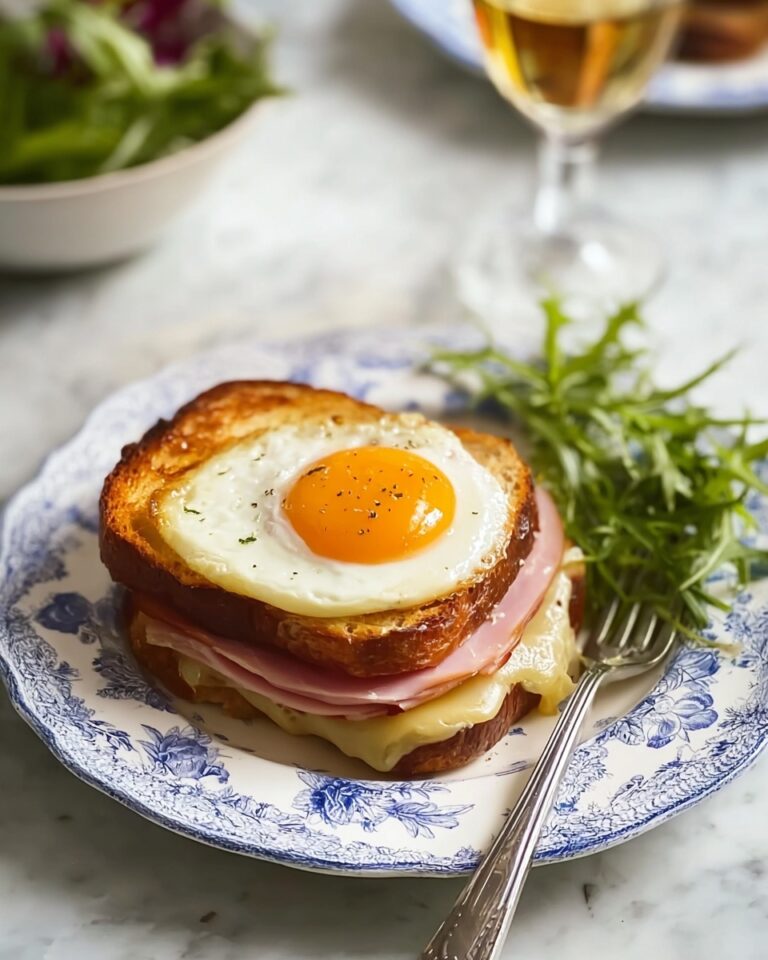 Croque Marmite Sandwich with Béchamel and Fried Eggs Recipe