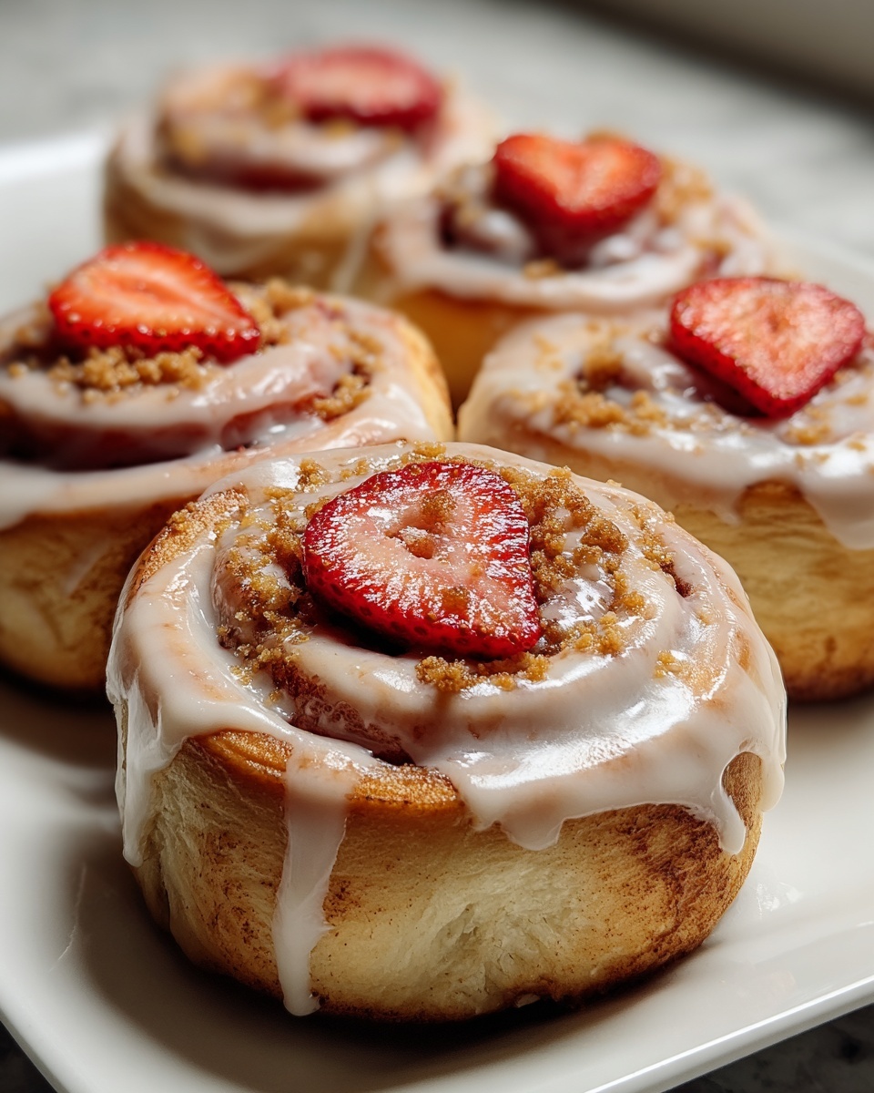 Strawberry Cheesecake Cinnabon Rolls Recipe - Recipe Image