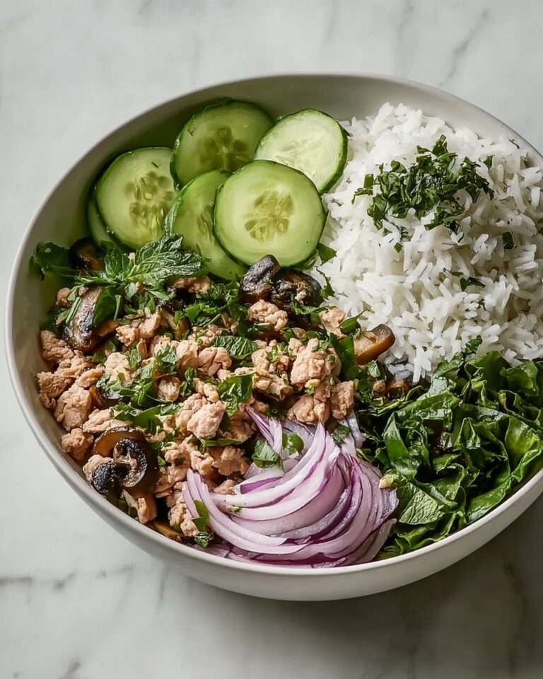 Simple Chicken Mushroom Larb Bowls Recipe
