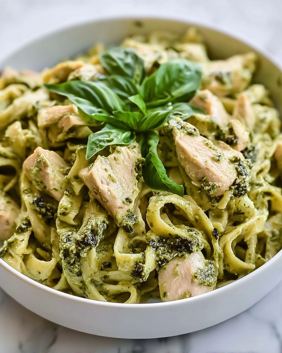 Creamy Homemade Chicken Pesto Pasta Recipe - Recipe Image