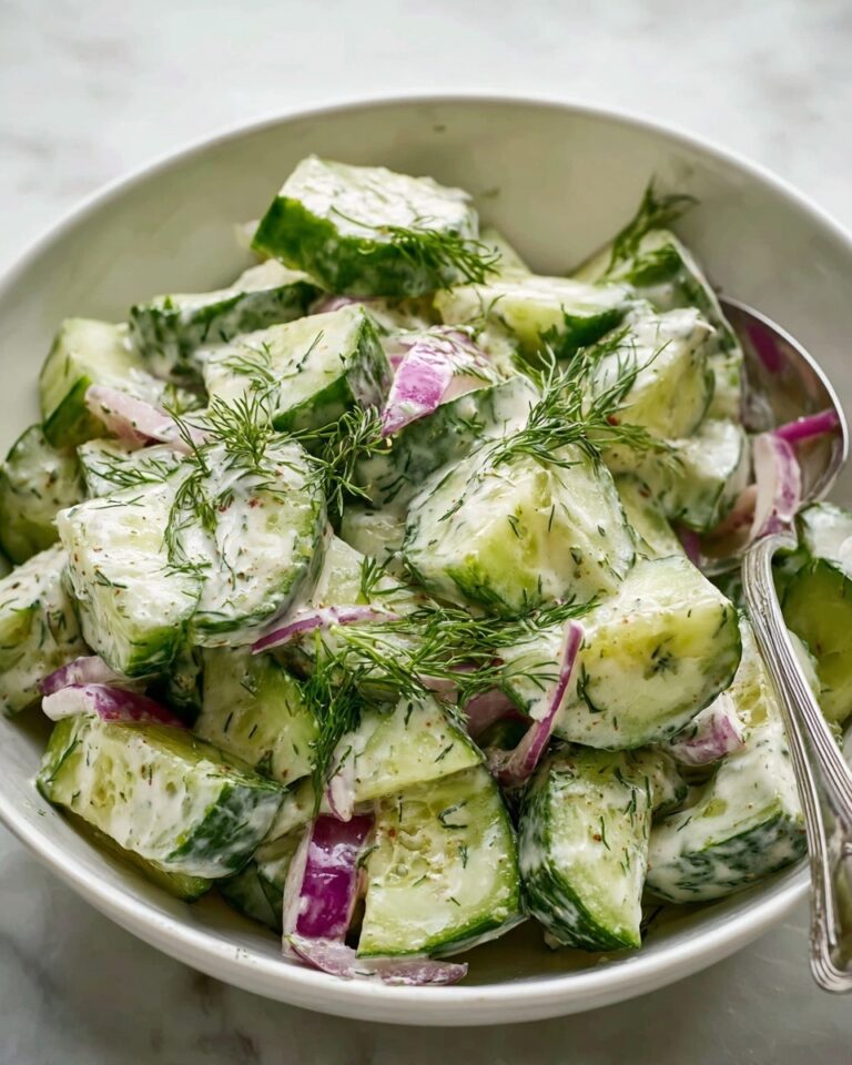 Creamy Fresh Cucumber Salad Recipe