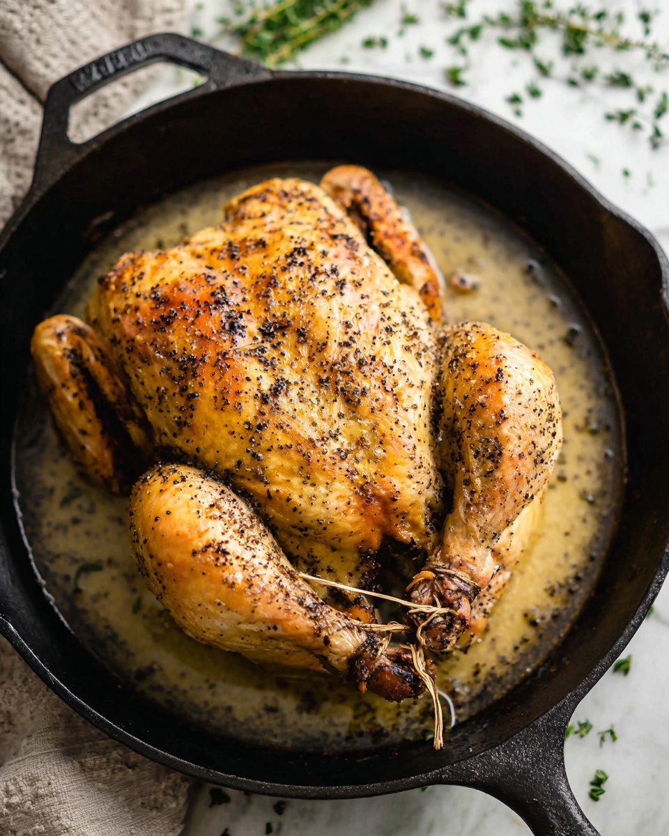 Skillet Roasted Whole Chicken Recipe - Recipe Image