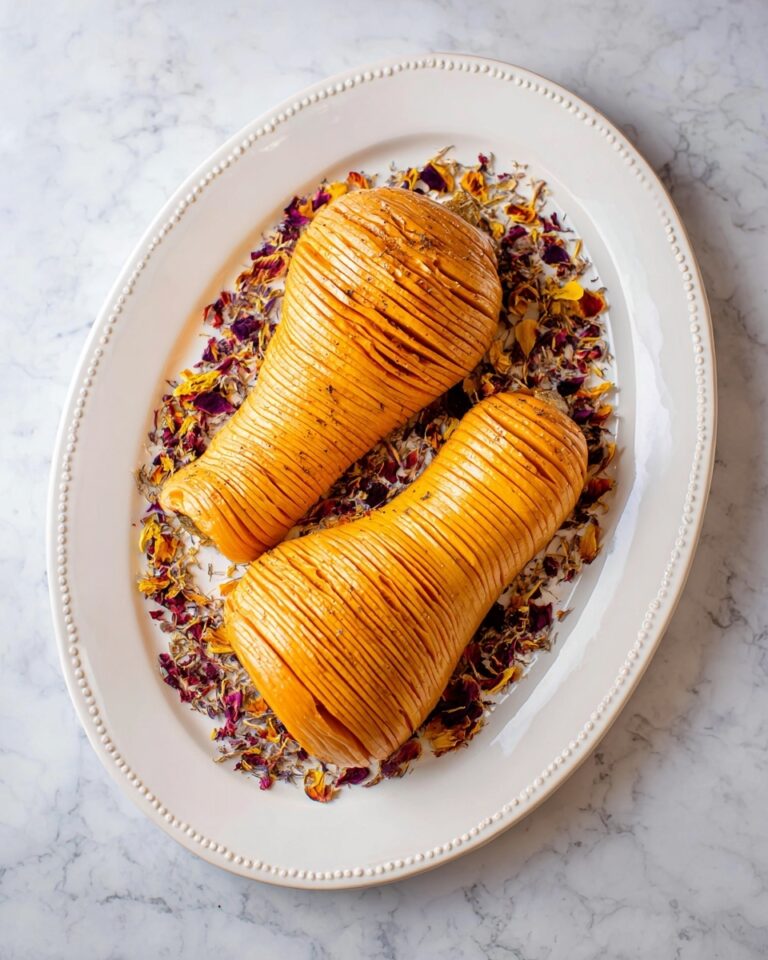 Honey Cinnamon Roasted Hasselback Butternut Squash Recipe