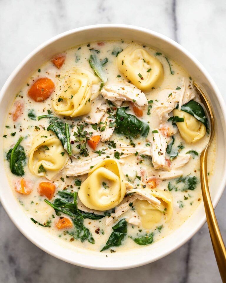 Creamy Lemon Chicken Tortellini Soup Recipe