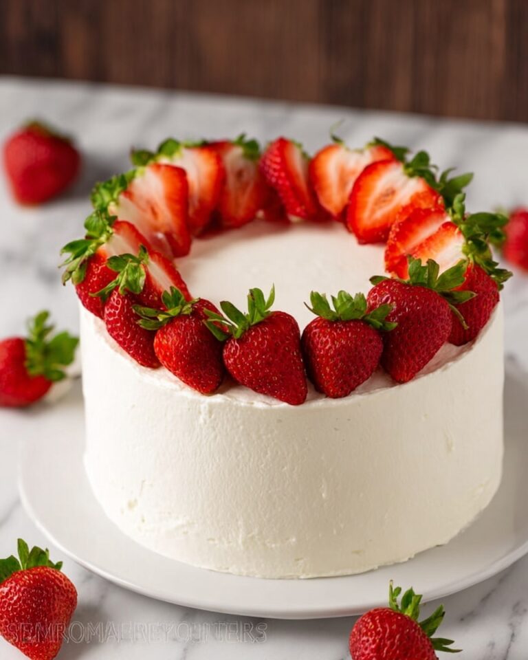 Layered Tres Leches Cake with Fresh Strawberries Recipe