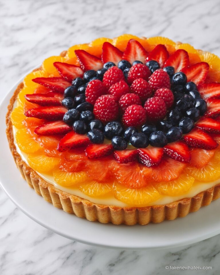 Fresh Fruit Tart with Pastry Cream and Apricot Glaze Recipe