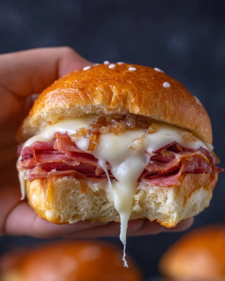 Easy French Dip Sliders with Caramelized Onions and Provolone Recipe