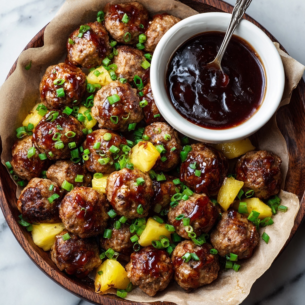 Pineapple Teriyaki Chicken Meatballs Recipe - Recipe Image