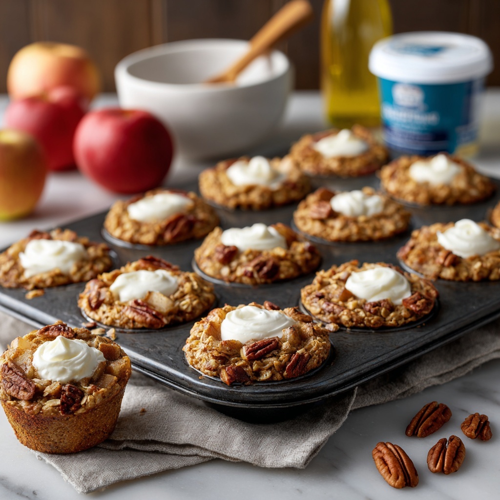 Baked Apple Pie Oatmeal Cups Recipe - Recipe Image