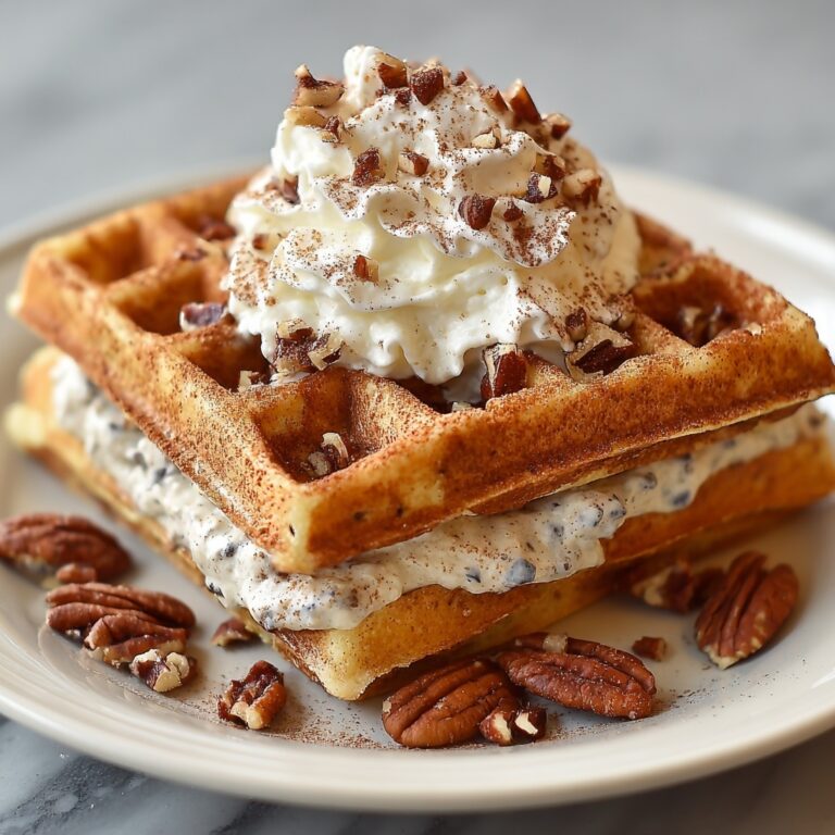 Maple Pecan Cream Cheese Waffles Recipe