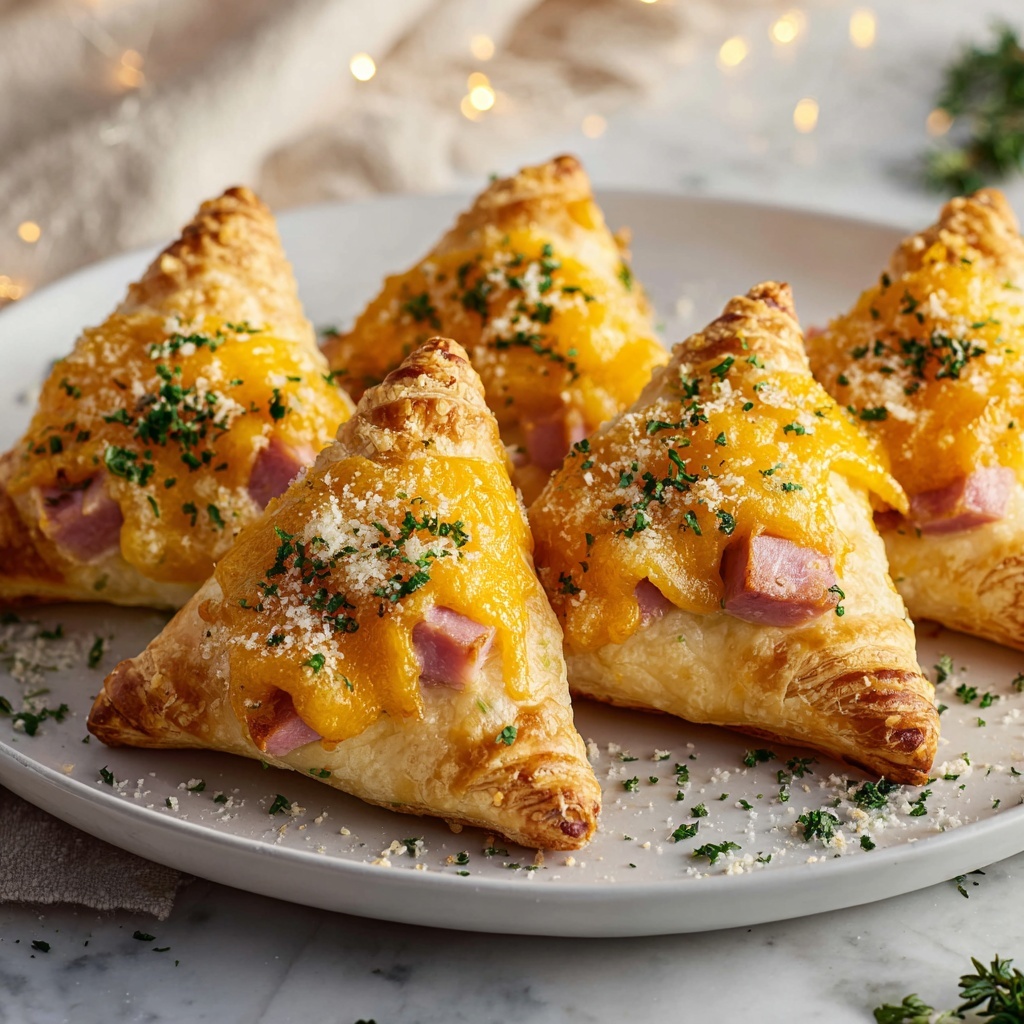 Cheddar and Ham Stuffed Christmas Trees Recipe - Recipe Image