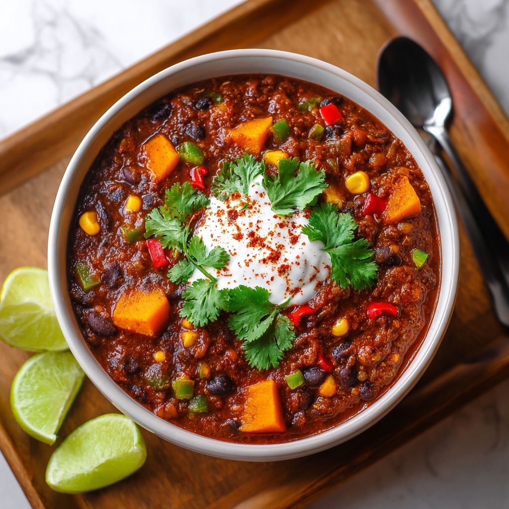 Crock Pot Sweet Potato Black Bean Chili Recipe - Recipe Image