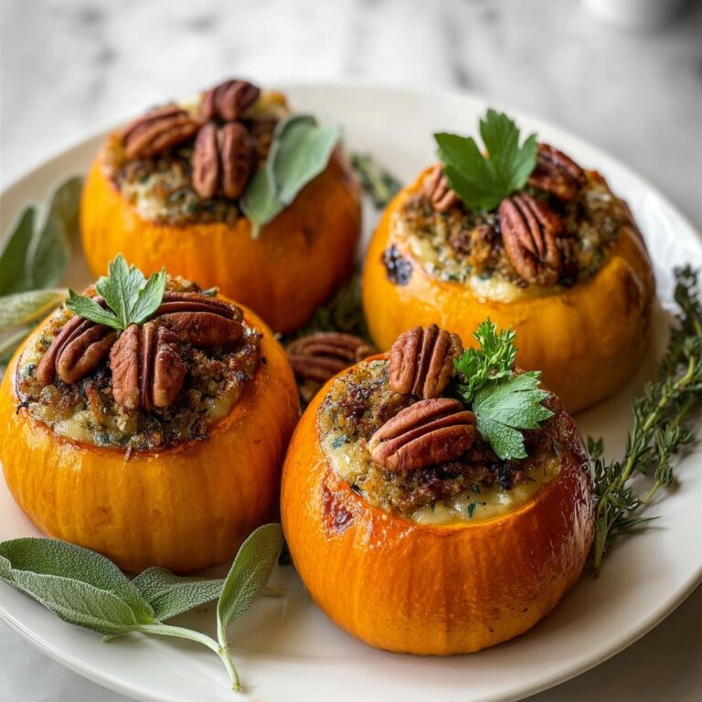 Ground Turkey & Brown Butter Sage Stuffed Pumpkins Recipe