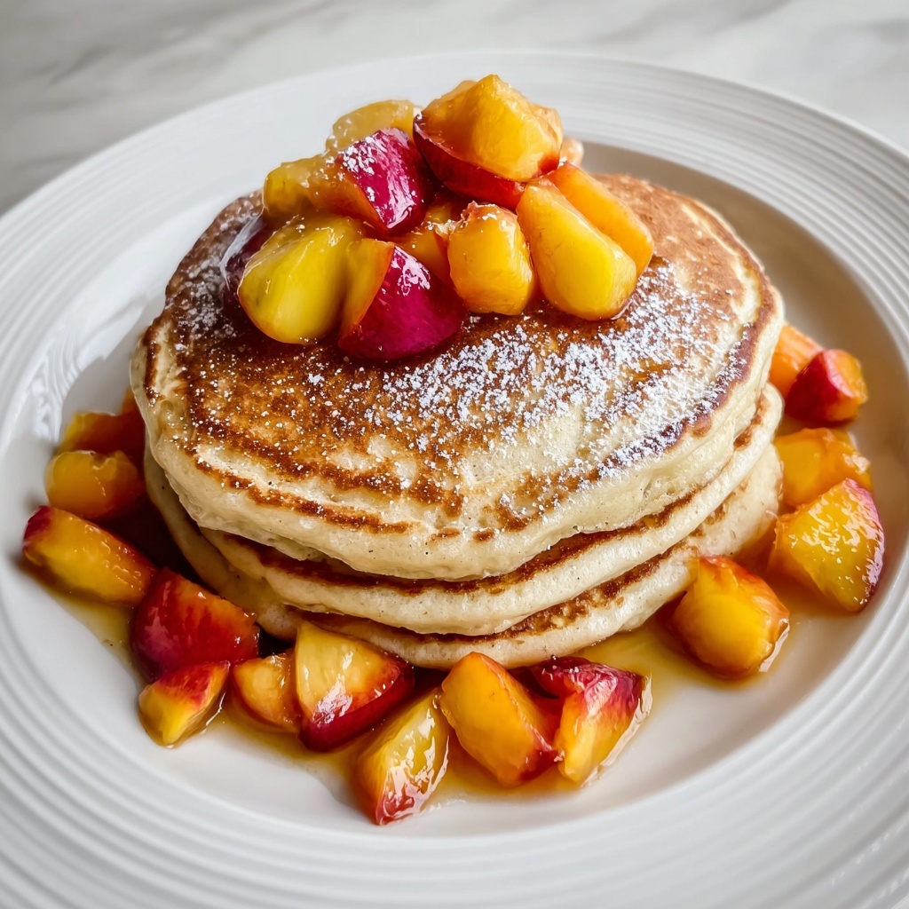 Cinnamon Peach Pancakes Recipe - Recipe Image