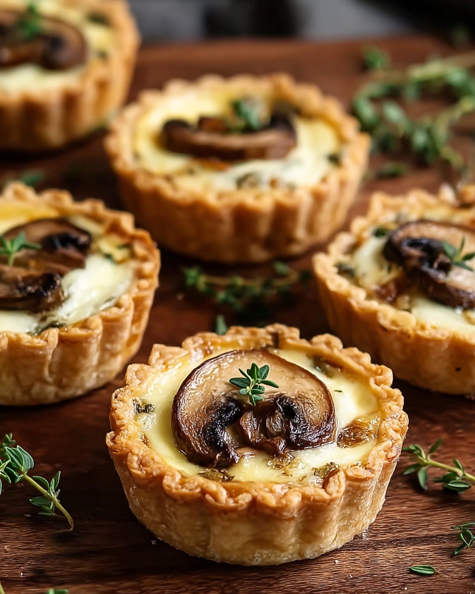 Mini Wild Mushroom and Goat Cheese Pies Recipe - Recipe Image