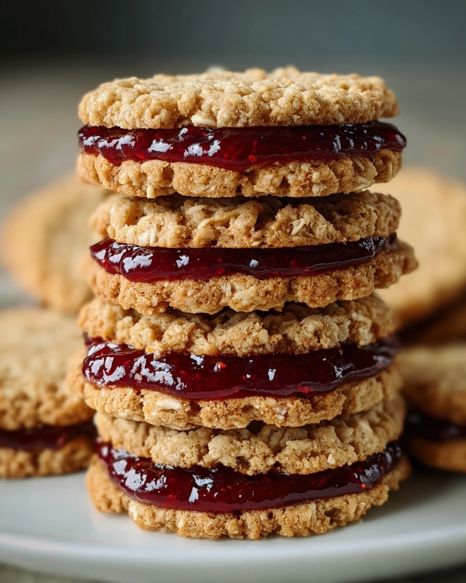 Healthy Flourless Peanut Butter & Jelly Cookie Sandwiches Recipe - Recipe Image