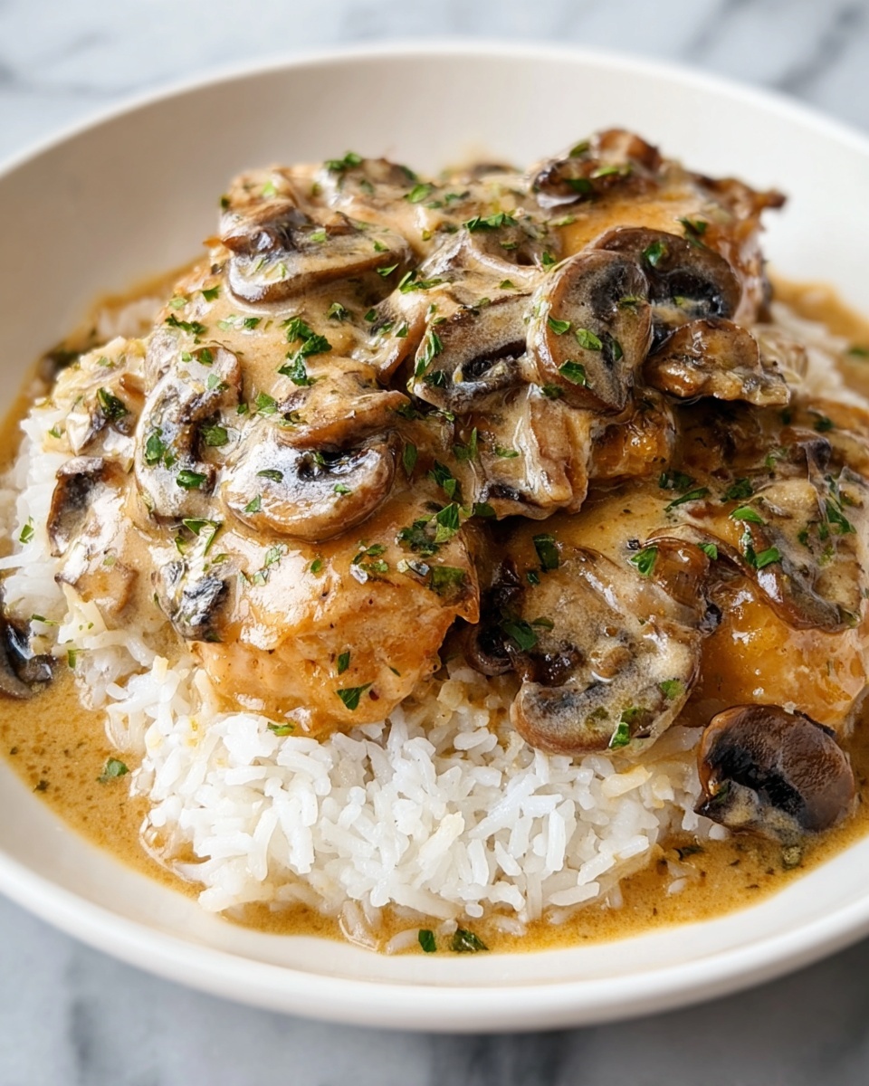 Parmesan-Garlic Mushroom Chicken Recipe - Recipe Image