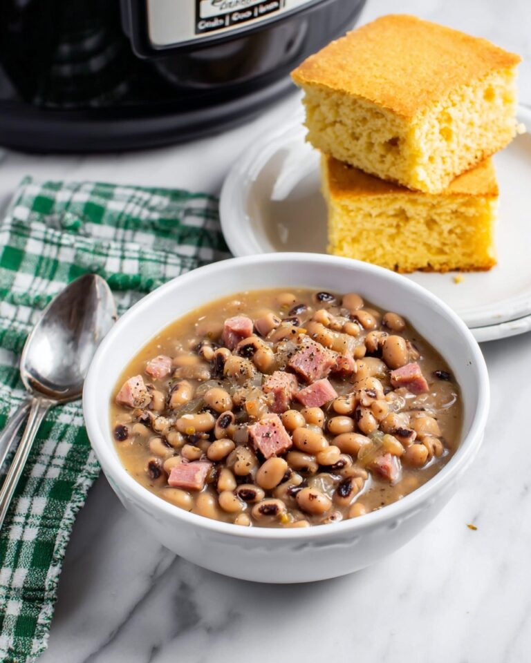Crockpot Black Eye Peas with Ham and Spices Recipe