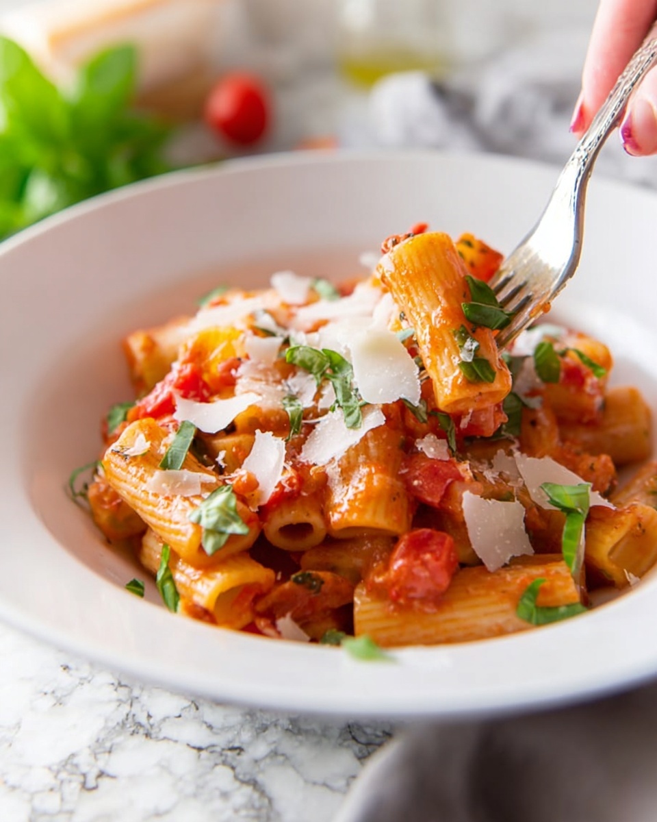 Creamy Tomato Rigatoni Recipe - Recipe Image