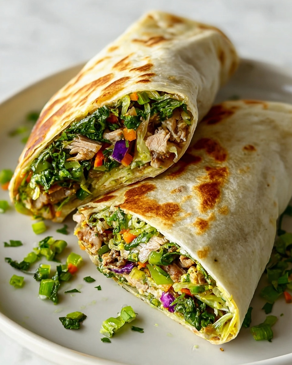 Simple Ginger Scallion Chicken Wraps Recipe - Recipe Image