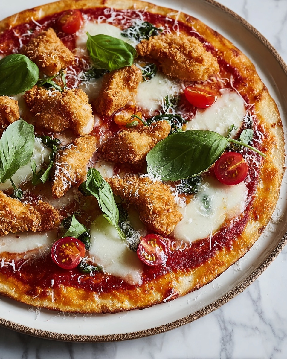 Homemade Chicken Parmesan Pizza Recipe - Recipe Image