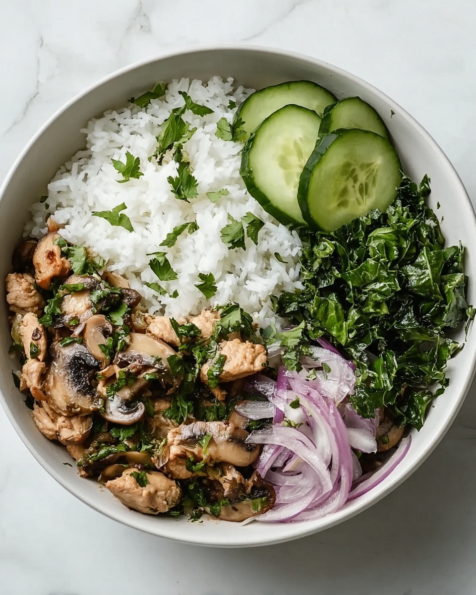 Simple Chicken Mushroom Larb Bowls Recipe - Recipe Image