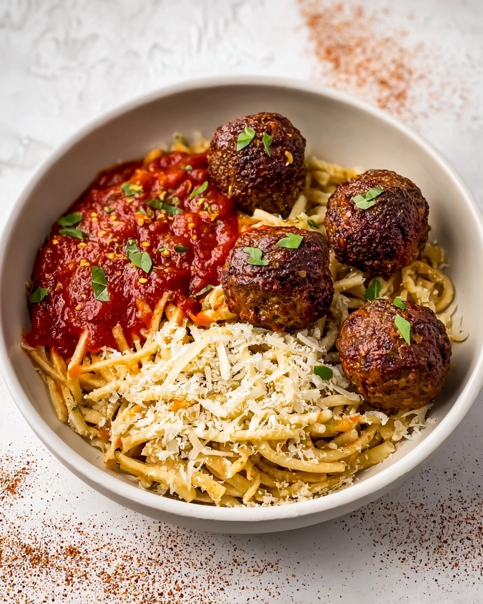 Creamy Chicken Meatballs with Fresh Orzo Recipe - Recipe Image