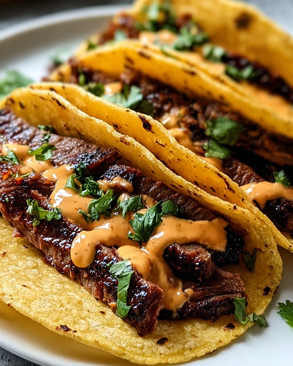 Garlic Butter Honey BBQ Beef Tacos Recipe - Recipe Image
