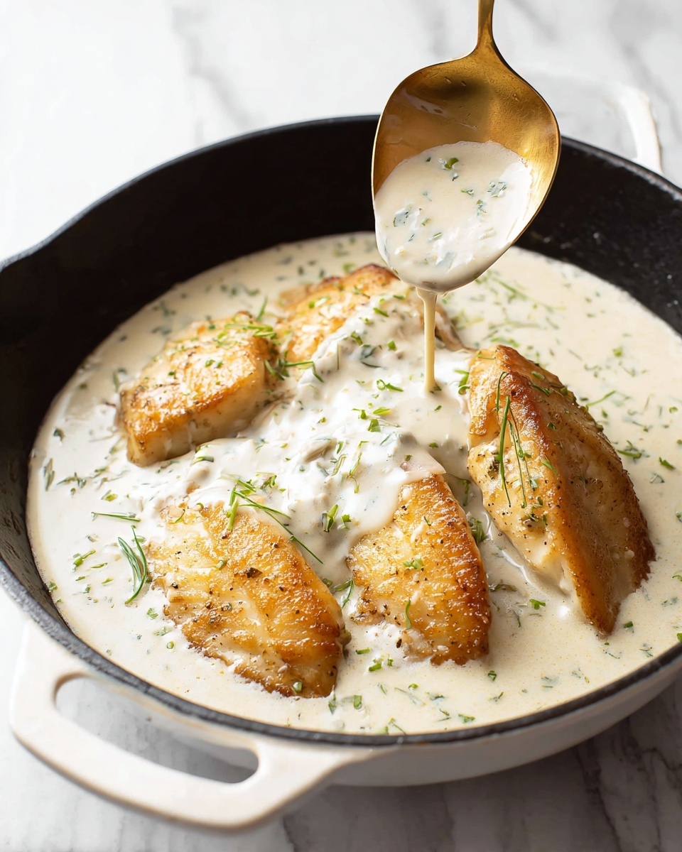 Creamy Lemon Parmesan Cod Recipe - Recipe Image