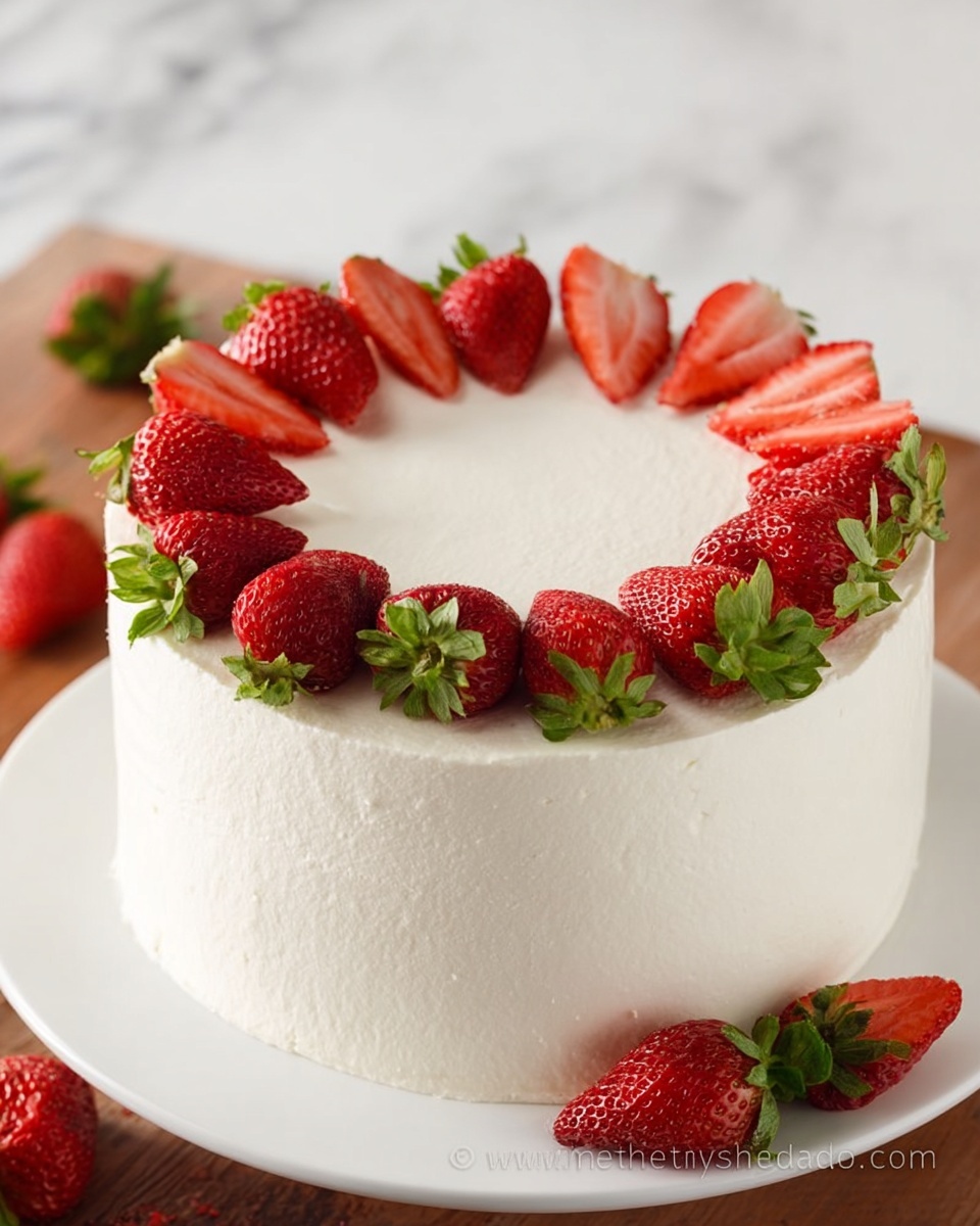 Layered Tres Leches Cake with Fresh Strawberries Recipe - Recipe Image