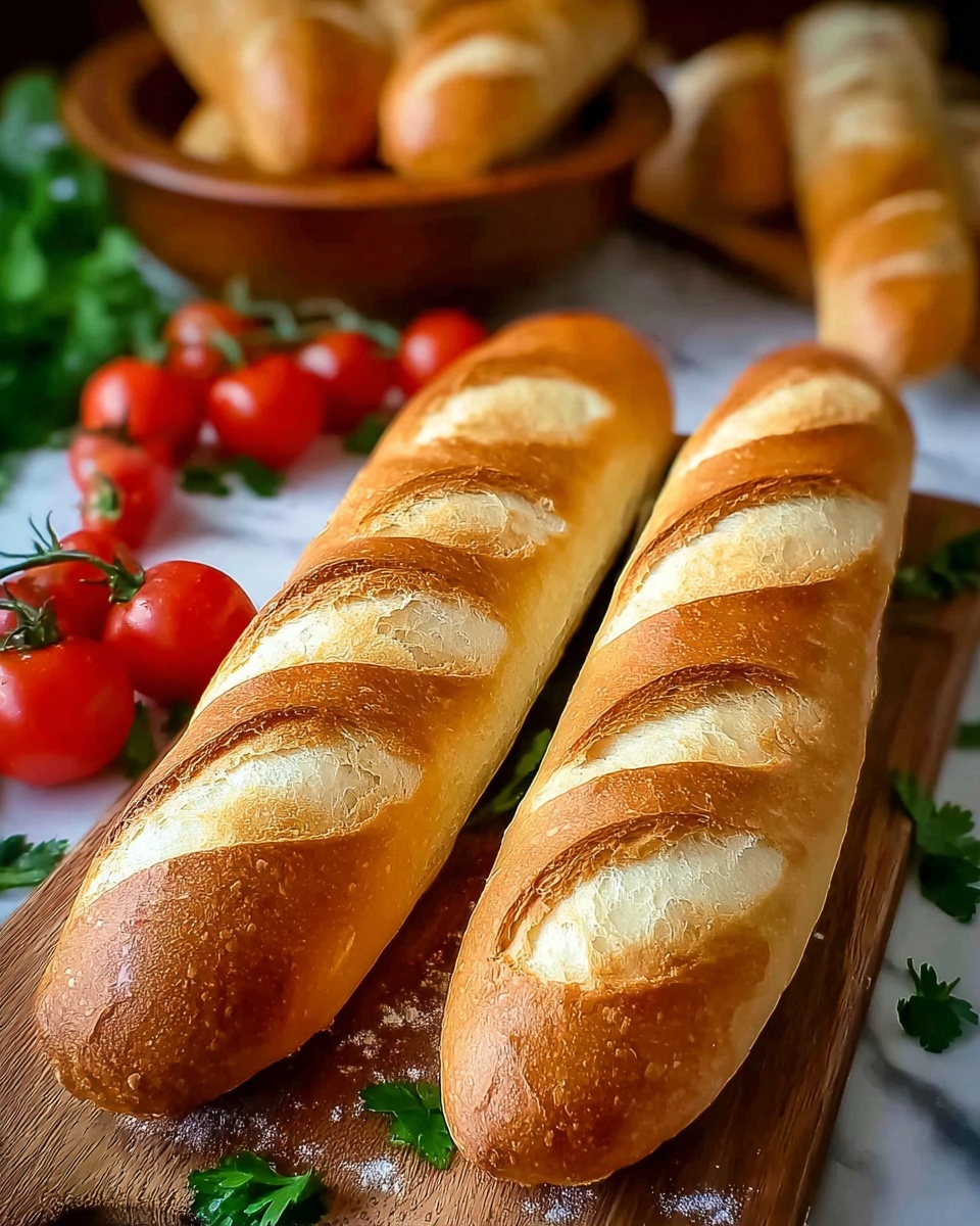 Crispy and Chewy Mini Baguette Recipe - Recipe Image