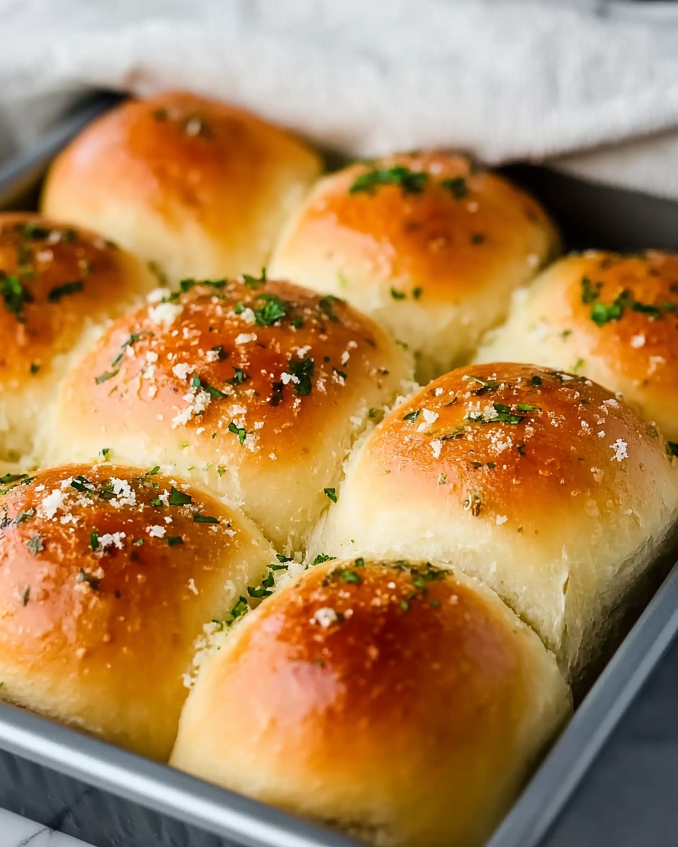Garlic Parmesan Dinner Rolls Recipe - Recipe Image