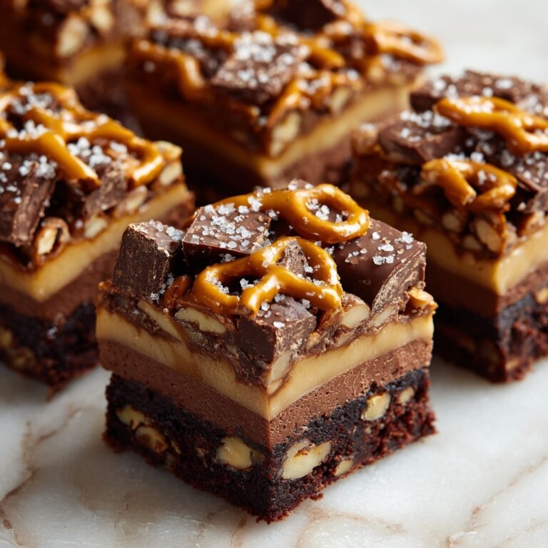 Pretzel Bottom Caramel Brownies Recipe