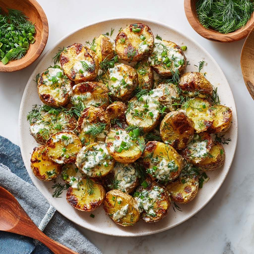 Crispy Smashed Potato Salad Recipe - Recipe Image