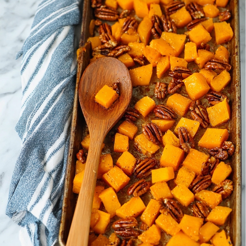 Roasted Maple Butternut Squash with Pecans Recipe - Recipe Image