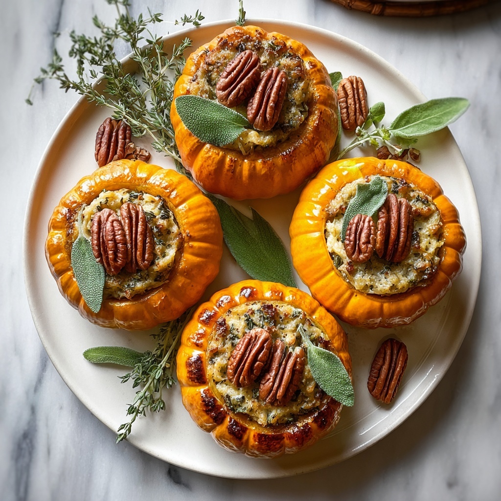 Ground Turkey & Brown Butter Sage Stuffed Pumpkins Recipe - Recipe Image