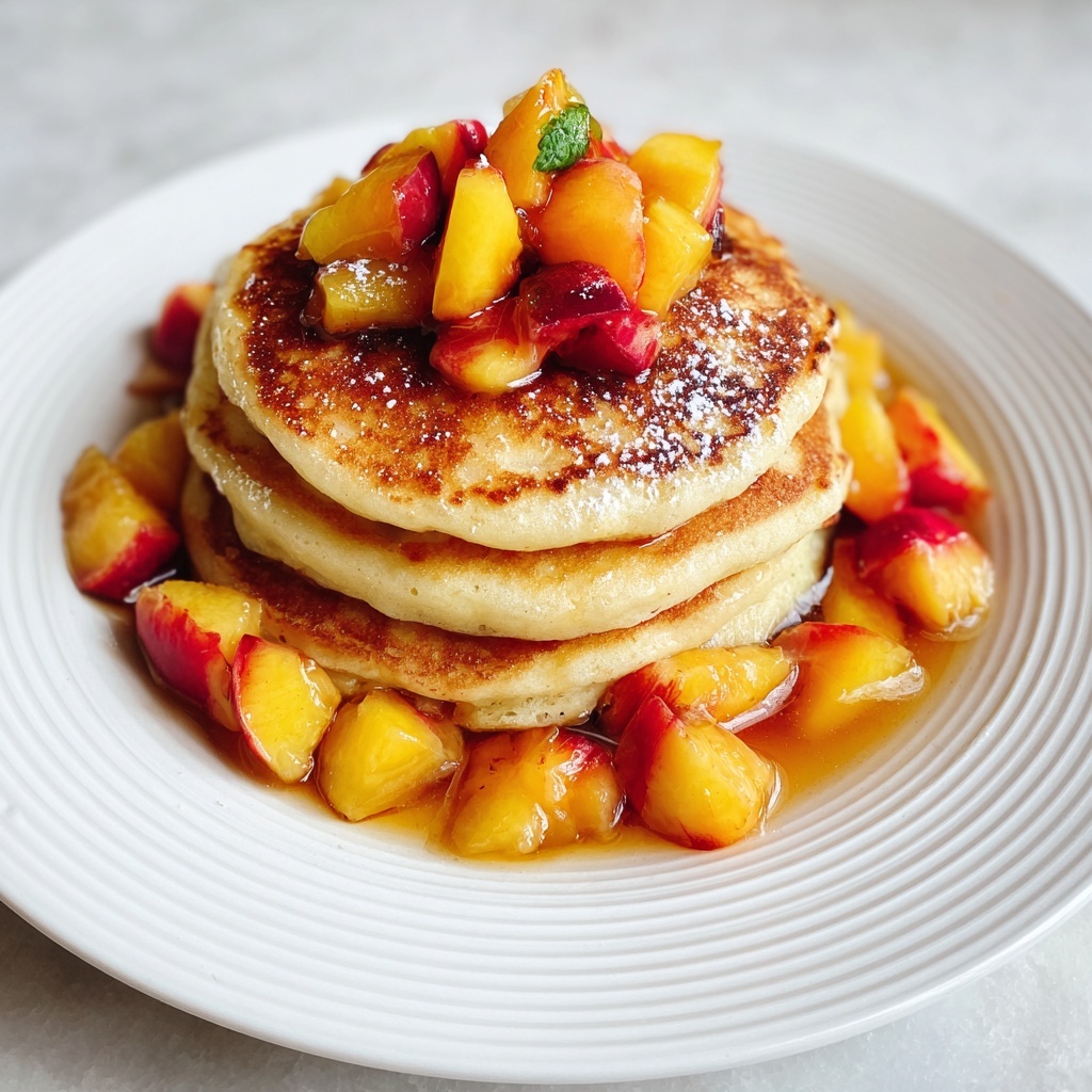 Cinnamon Peach Pancakes Recipe - Recipe Image