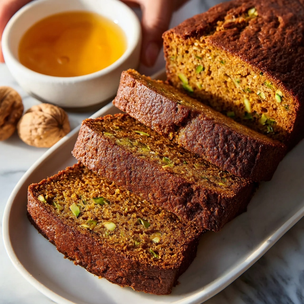 Moist Spiced Baked Zucchini Bread Recipe - Recipe Image