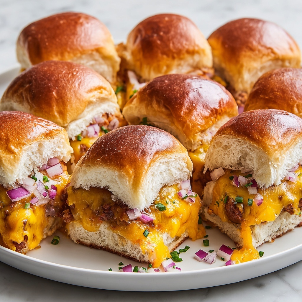 Chili Cheese Dog Sliders: Easy Cheesy Party Favorite Recipe - Recipe Image